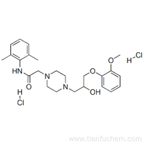 1-Piperazineacetamide,N-(2,6-dimethylphenyl)-4-[2-hydroxy-3-(2-methoxyphenoxy)propyl]-, hydrochloride(1:2) CAS 95635-56-6